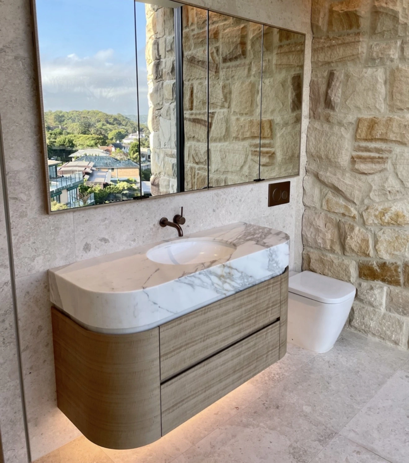 Bathroom upgrade plumbing job photo, sydney bathroom renovation