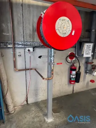 Fire hose reel plumbing installation
