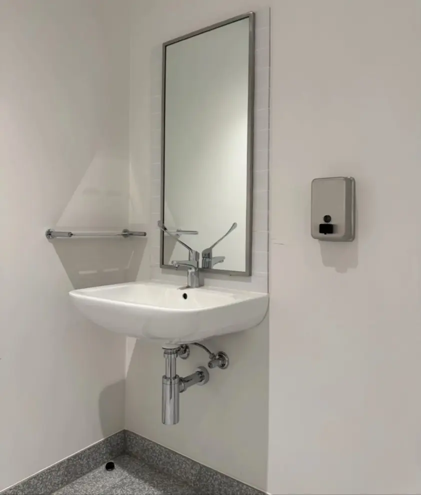 Accessible bathroom plumbing installation